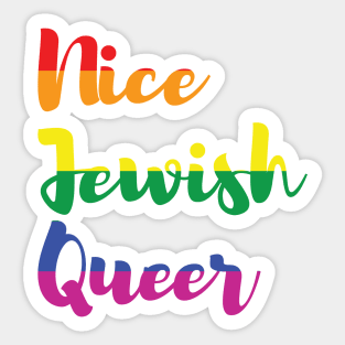 Nice Jewish Queer (NJQ) Sticker